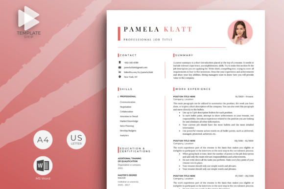 Download Resume Template with Photo for MS Word - Resume template with photo Collection